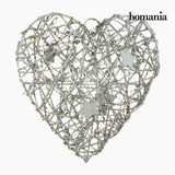 Okrasna figura vianoce srce srebrna (20 x 4 x 20 cm) Homania