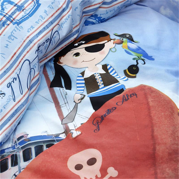 Otroška posteljnina Little Pirate - modra
