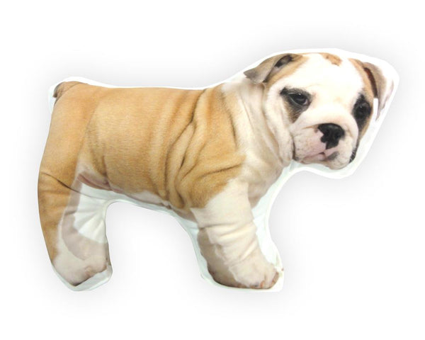 Okrasni vzglavnik English Bulldog - rjavi