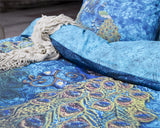 Posteljnina Peacock - modra 12|5