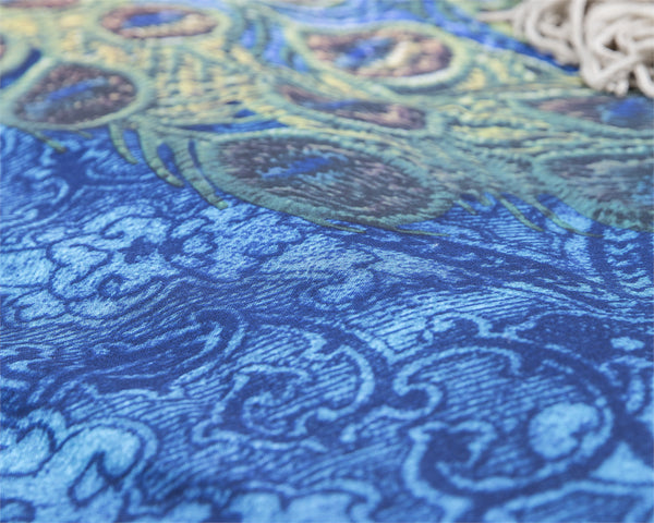 Posteljnina Peacock - modra 12|5