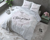 Posteljnina Gorgeous - siva taupe
