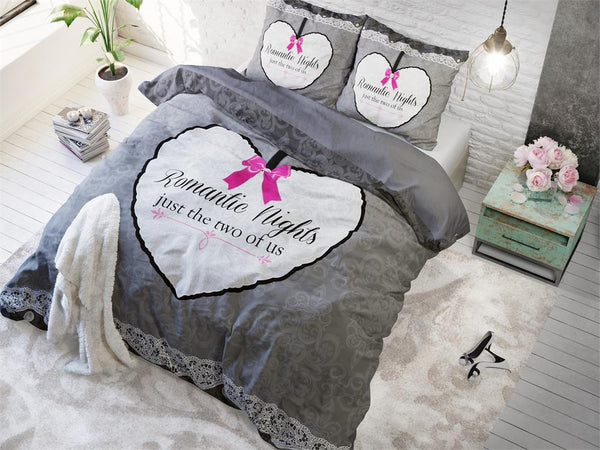 Posteljnina Romantic - siva