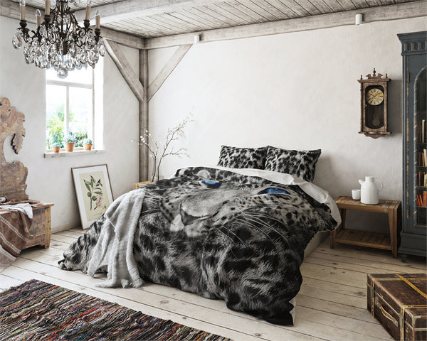 Posteljnina Cheetah Grey
