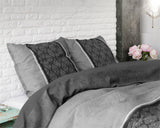 Posteljnina Luxury Barok 2 - antracitno siva