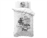 Posteljnina Today is the day - bela 6|3