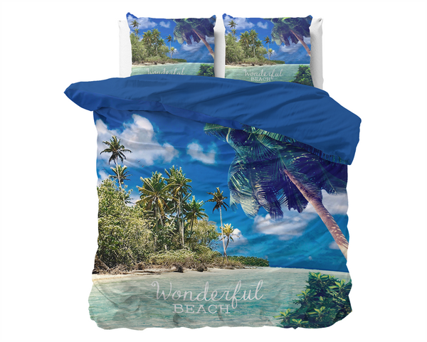 Posteljnina Wonderful beach - modra 7|3