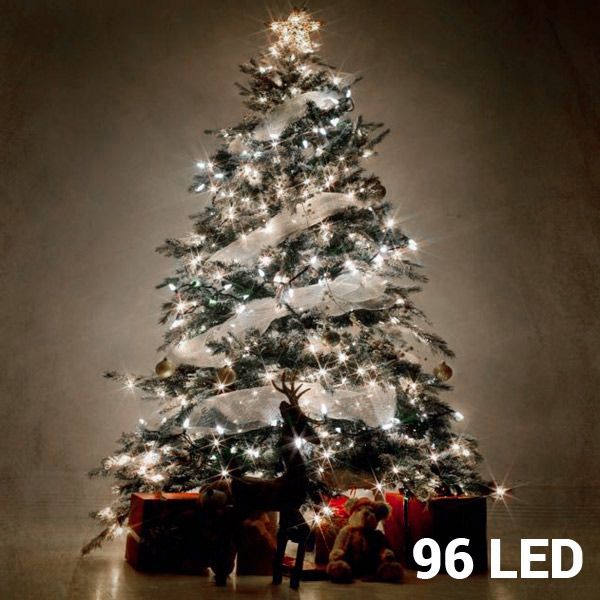 Bele novoletne lučke (96 LED)