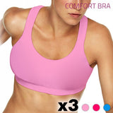 Comfort Bra – komplet treh športnih nedrčkov (roza, modra, vijolična)