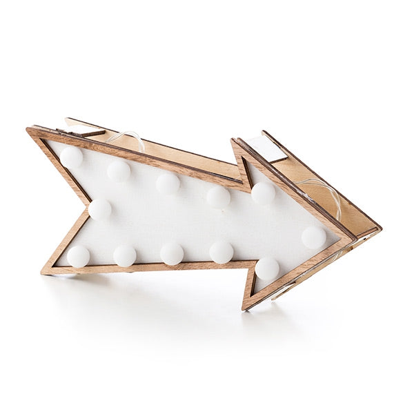 Dekorativna lesena puščica Oh My Home (12 LED)