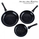 3-delni set posod s kameno prevleko Black Edition