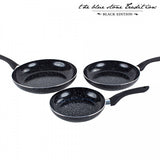 3-delni set posod s kameno prevleko Black Edition