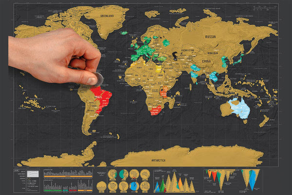Popotniški zemljevid sveta - Scratch Map