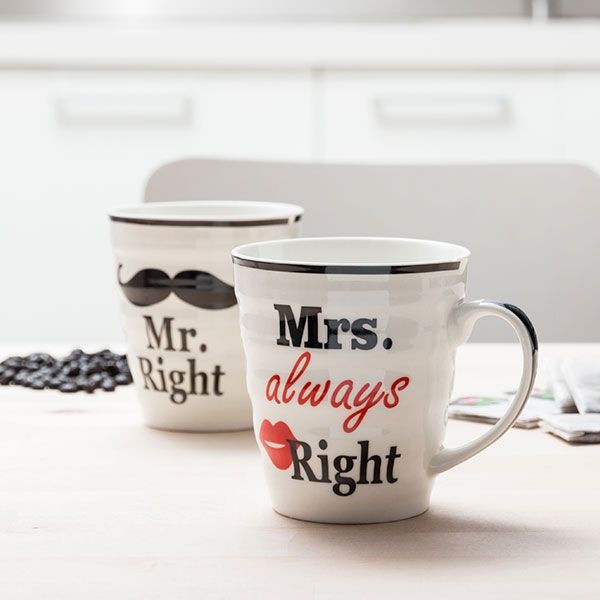 Skodelici Mr. Right & Mrs. Always Right